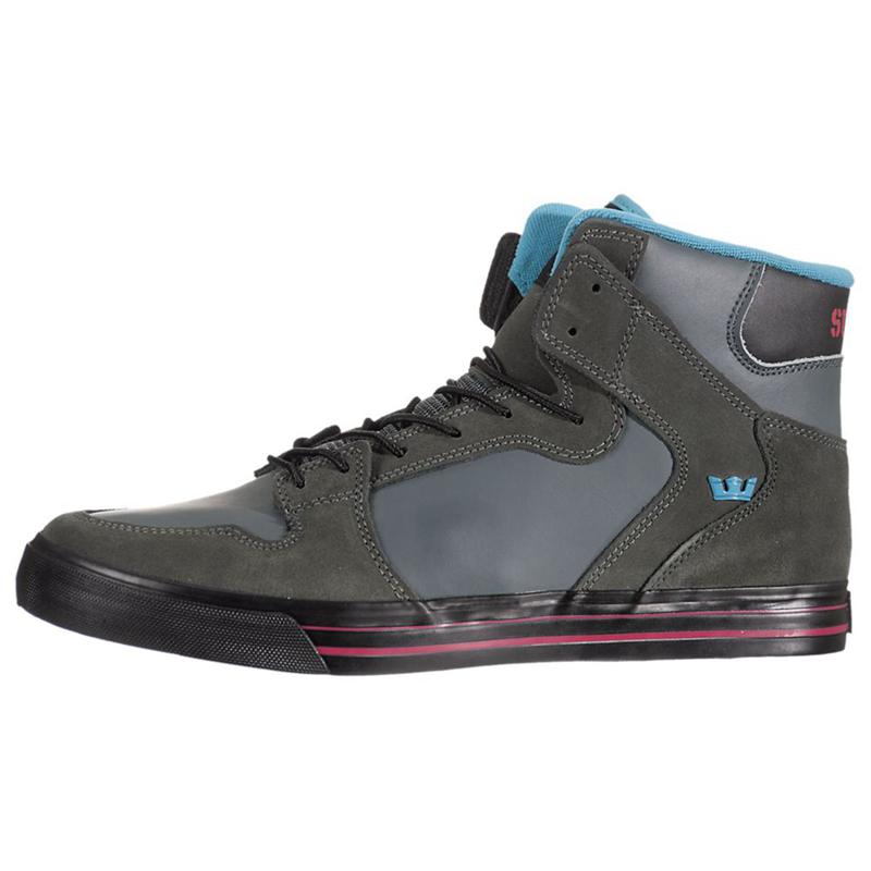 Supra VAIDER Sneaker High Damen Grau Schwarz Sale FCZVY2059